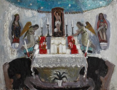 In der Kirche von St. Jean, Tréboul, ca. 1953-54 von Anne Redpath