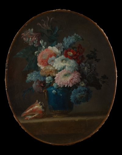 Vase mit Blumen und Muschelschale, 1780 von Anne Vallayer Coster