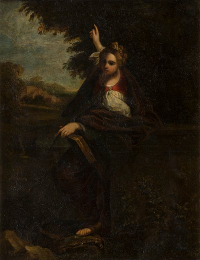 St. Margarete in einer Landschaft: Eine Sibylle von Annibale (after) Carracci