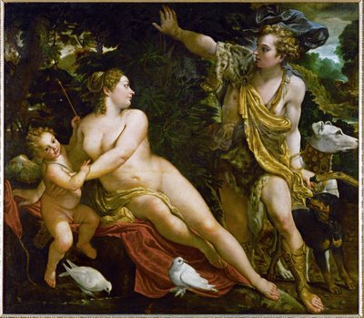 Adonis entdeckt Venus von Annibale Carracci
