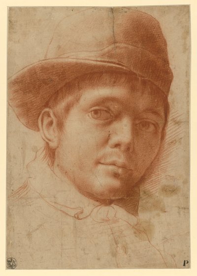 Bildnis eines jungen Mannes mit Kappe von Annibale Carracci