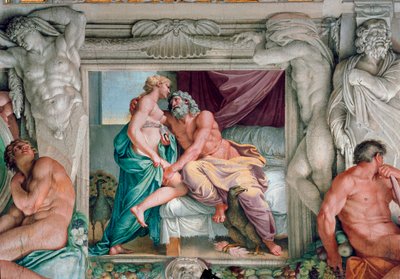 Jupiter und Juno (Fresko von Annibale Carracci, 1597-1600, Rom, Palazzo Farnese) von Annibale Carracci