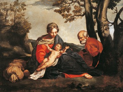 Ruhe auf der Flucht nach Ägypten von Annibale Carracci
