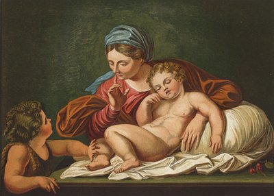 Die Jungfrau, der Erlöser und der heilige Johannes von Annibale after Carracci