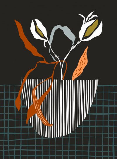 Abstrakte gestreifte Botanicals von Annick