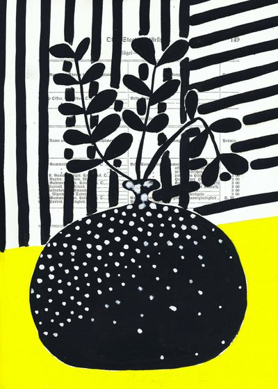 Grafische Pflanze Polka Dots von Annick