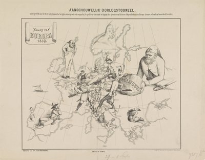 Anschauliches Kriegstheater / Karte von Europa im Jahr 1859 von Anonymous