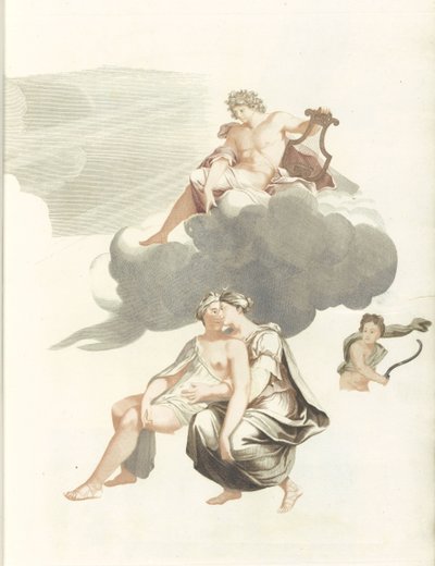 Apollo auf den Wolken und Jupiter mit Callisto von Anonymous