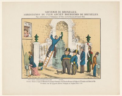 Verhaftung von Manneken Pis, 1845 von Anonymous