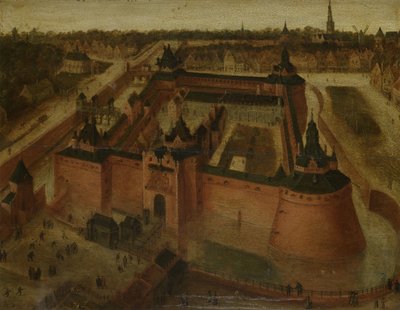 Vogelperspektive der Burg Vredenburg (Vredeborch) in Utrecht von Anonymous