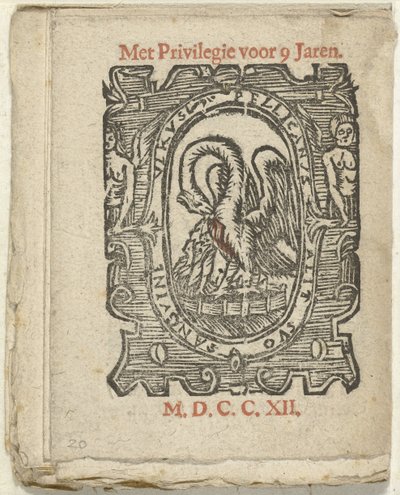 Seite mit Verlagsmarke, 1712 von Anonymous