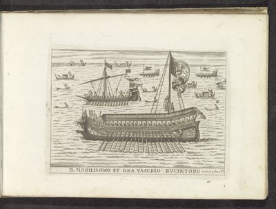 Bucintoro und andere Schiffe in Venedig von Anonymous