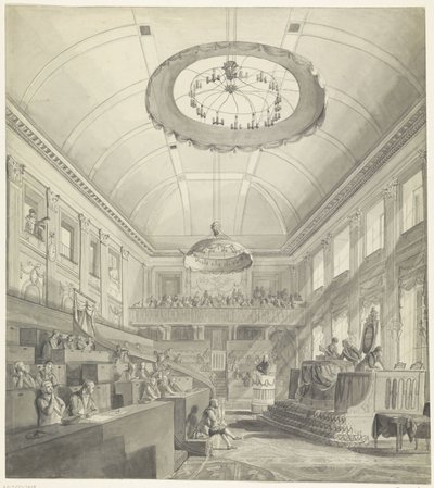 Erste Nationalversammlung in Den Haag, 1796 von Anonymous