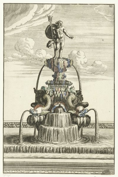 Brunnen mit Neptunstatue von Anonymous