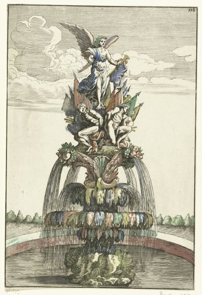 Brunnen mit Statue von Victoria von Anonymous