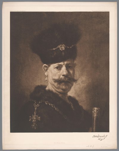 Porträt eines Mannes (Rembrandt [?]) von Anonymous