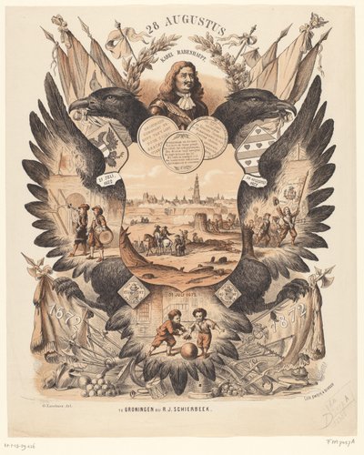 Gedenktafel zur Feier des 200-jährigen Entsatzes von Groningen 1672-1872 von Anonymous