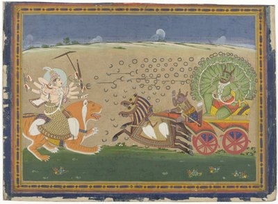 Kampf zwischen Durga und Nicumba von Anonymous