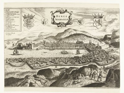 Ansicht von Bergen (Norwegen), 1665 von Anonymous