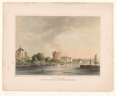 Ansicht von Skeppsholmen und dem Admiralitätshaus in Stockholm von Anonymous