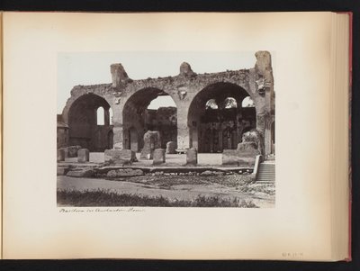 Gezicht op de Basilica van Maxentius op het Forum Romanum te Rome, Italië von Anonymous