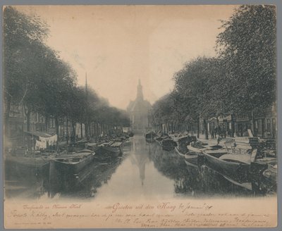 Gezicht op de Turfmarkt en de Nieuwe Kerk te Den Haag von Anonymous
