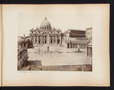 Ansicht des Petersplatzes und des Petersdoms in Rom, Italien von Anonymous