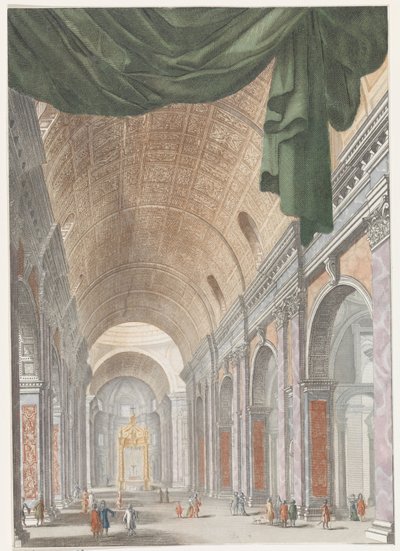 Innenraum der Petersbasilika in Rom von Anonymous