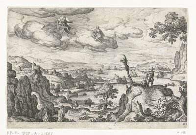 Jupiter in seinem Wagen und ein anderer Gott von Anonymous