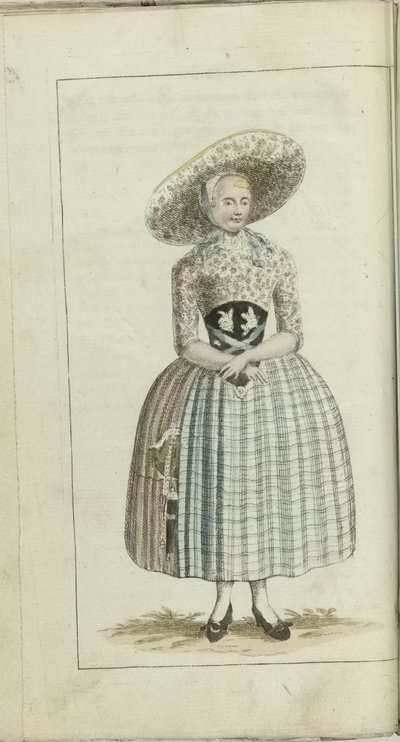 Kabinet der Mode und des Geschmacks 1791, Pl. II: Die Südbevelandische Bäuerin von Anonymous