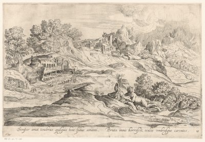 Landschaft mit liebendem Paar von Anonymous