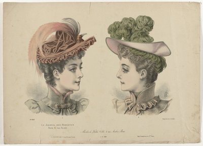 Le Journal des Modistes, 1-11-1892, Nr. 1916 : Modes de Julia Coll von Anonymous