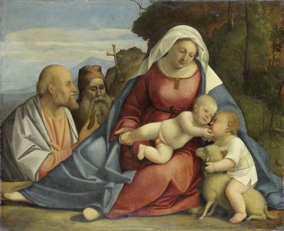Madonna mit Kind und dem kleinen Johannes dem Täufer und den Heiligen Peter und Antonius von Anonymous