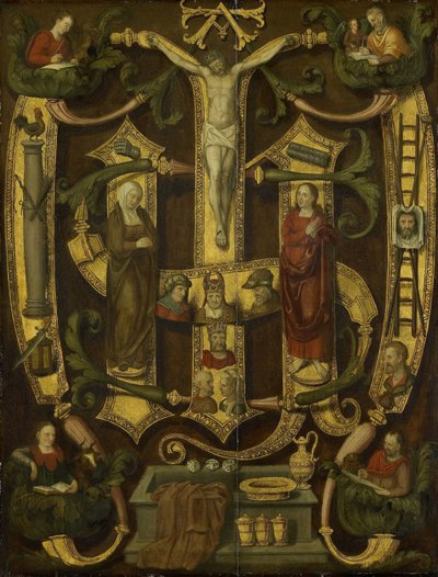 Monogramm Christi kombiniert mit den Leidenswerkzeugen von Anonymous