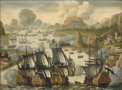 Seeschlacht von Vigo Bay, 23. Oktober 1702. Episode aus dem Spanischen Erbfolgekrieg von Anonymous