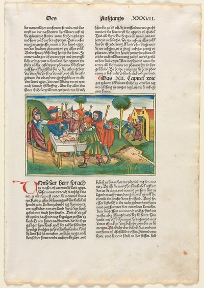 Opfer des Paschal Lamms aus der deutschen Bibel, veröffentlicht von Anton Koberger, Nürnberg von Anonymous
