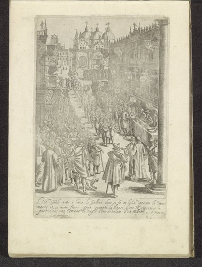 Umzug auf dem Markusplatz in Venedig (Szenen aus dem venezianischen Leben) von Anonymous