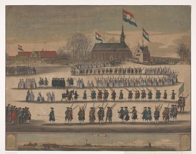 Parade in Jisp bei der Installation von Wilhelm V. im Jahr 1766 von Anonymous