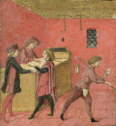 Zahlung der Gehälter an die Nachtwächter in der Camera del Comune von Siena von Anonymous