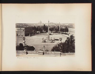 Piazza del Popolo in Rom, mit dem Petersdom im Hintergrund, Italien von Anonymous