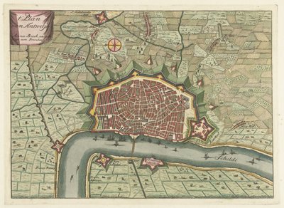 Stadtplan von Antwerpen, ca. 1706 von Anonymous