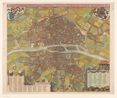 Stadtplan von Paris von Anonymous