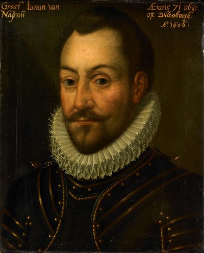 Porträt eines unbekannten Grafen oder Offiziers, möglicherweise Graf Johann der Ältere von Nassau oder Ludwig von Nassau von Anonymous