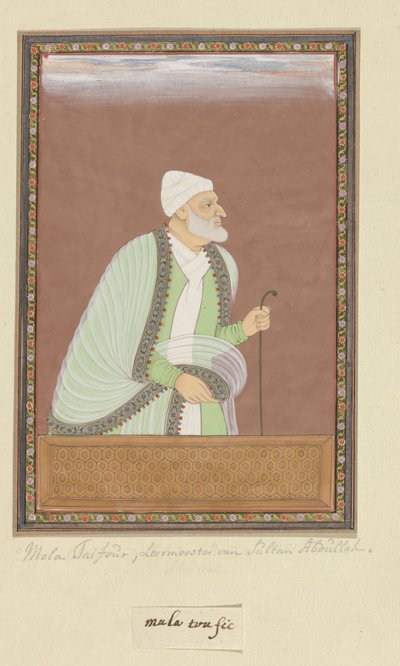 Porträt von Mulla Tayfur, der Lehrer (Ustad) von Sultan Abdullah war von Anonymous