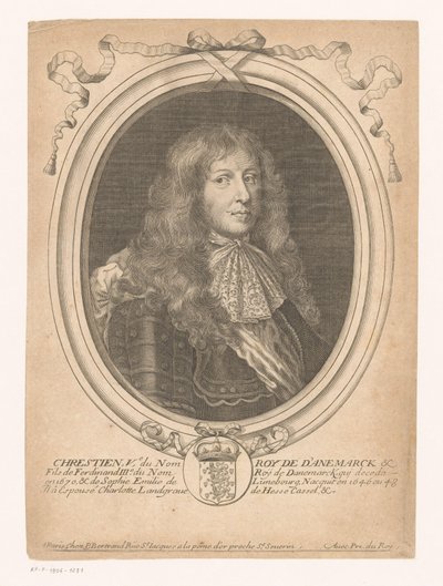 Porträt von König Christian V. von Dänemark von Anonymous