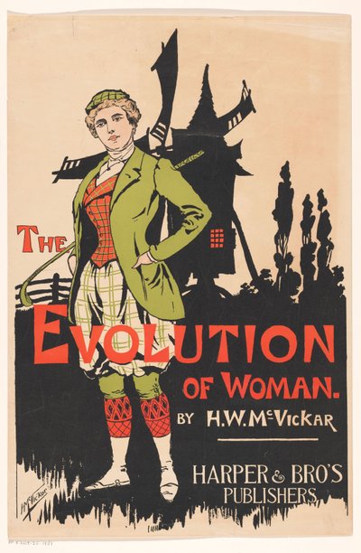 Werbeplakat für The Evolution of Woman von Harry Whitney McVickar von Anonymous