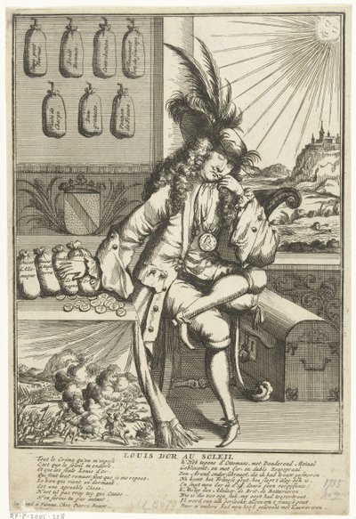 Karikatur auf Ludwig Wilhelm von Baden-Baden, 1705 von Anonymous