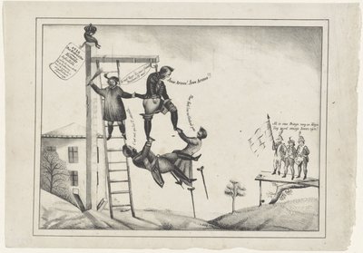 Karikatur auf die Freiwillige Bewaffnung, 1830 von Anonymous