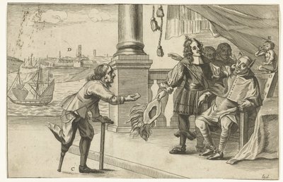 Karikatur des gescheiterten Anschlags auf Ostende, 1658 von Anonymous