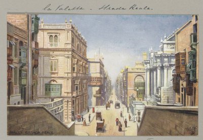 Strada Reale in Valletta von Anonymous